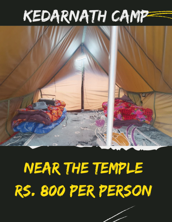 Kedarnath Camping – Near the Temple | ₹800 Per Person - Image 2